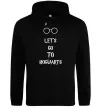 Женская толстовка (худи) Let's go to Hogwarts Черный фото