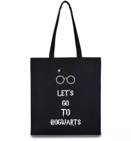 Эко-сумка Let's go to Hogwarts Черный фото