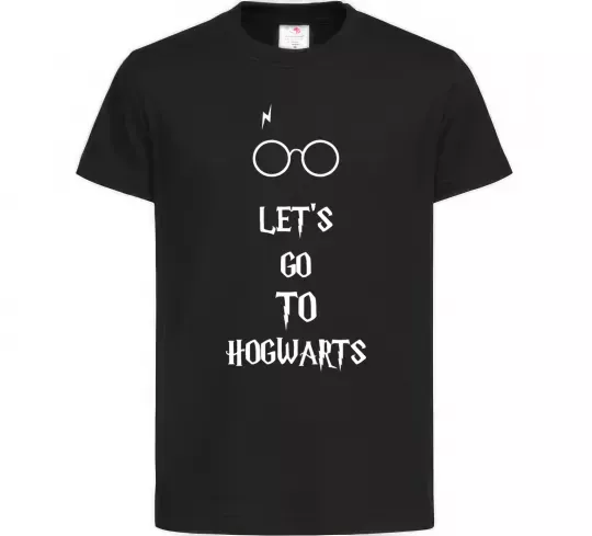 Детская футболка Let's go to Hogwarts Черный фото