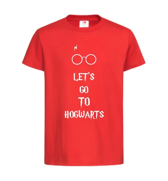 Дитяча футболка Let's go to Hogwarts Червоний фото