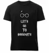 Мужская премиум футболка Let's go to Hogwarts Черный фото