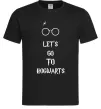 Чоловіча футболка Let's go to Hogwarts Чорний Чоловіча футболка Let's go to Hogwarts Чорний фото