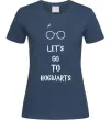 Жіноча футболка Let's go to Hogwarts Темно-синій Жіноча футболка Let's go to Hogwarts Темно-синій фото
