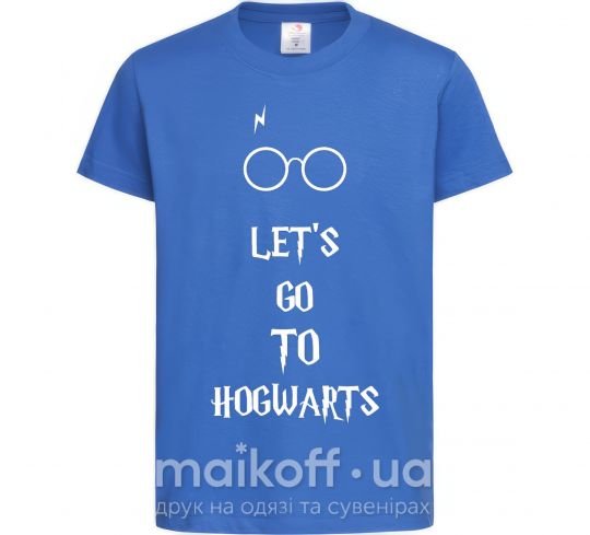 Дитяча футболка Let's go to Hogwarts Яскраво-синій фото
