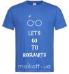 Чоловіча футболка Let's go to Hogwarts Яскраво-синій фото