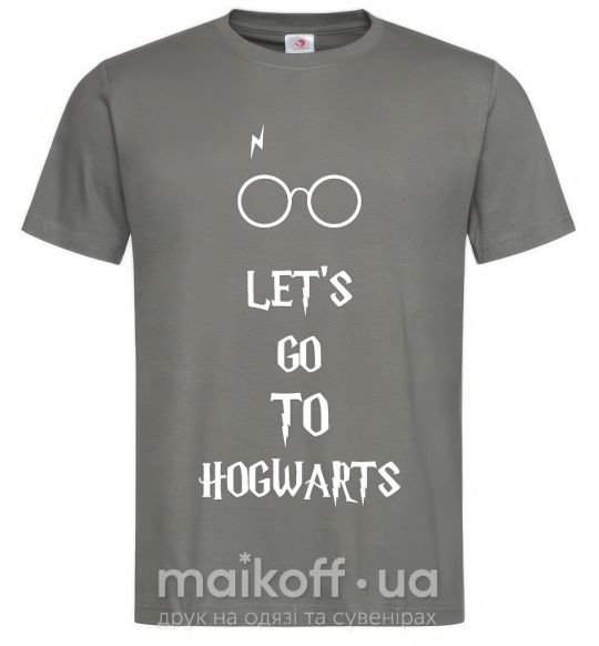 Мужская футболка Let's go to Hogwarts Графит фото