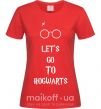 Жіноча футболка Let's go to Hogwarts Червоний фото