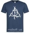 Мужская футболка Deathly Hallows symbol Темно-синий фото