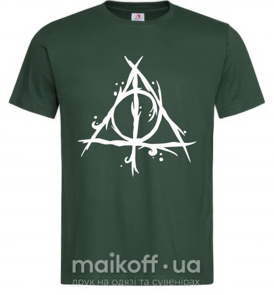 Чоловіча футболка Deathly Hallows symbol Темно-зелений фото