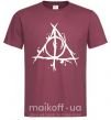 Чоловіча футболка Deathly Hallows symbol Бордовий фото