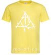 Мужская футболка Deathly Hallows symbol Лимонный фото