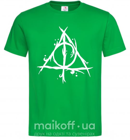 Мужская футболка Deathly Hallows symbol Зеленый фото