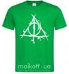 Мужская футболка Deathly Hallows symbol Зеленый фото