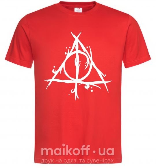 Мужская футболка Deathly Hallows symbol Красный фото
