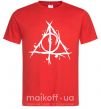 Мужская футболка Deathly Hallows symbol Красный фото