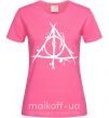 Женская футболка Deathly Hallows symbol Ярко-розовый фото