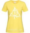 Женская футболка Deathly Hallows symbol Лимонный фото