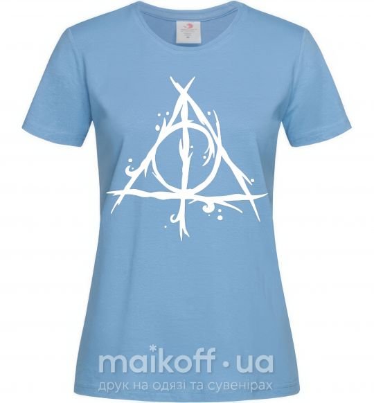 Женская футболка Deathly Hallows symbol Голубой фото