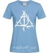 Женская футболка Deathly Hallows symbol Голубой фото