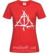 Женская футболка Deathly Hallows symbol Красный фото