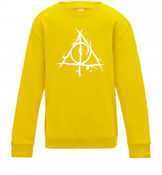 Дитячий світшот Deathly Hallows symbol Сонячно жовтий фото