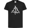 Дитяча футболка Deathly Hallows symbol Чорний фото