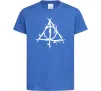 Дитяча футболка Deathly Hallows symbol Яскраво-синій фото