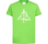 Дитяча футболка Deathly Hallows symbol Лаймовий фото