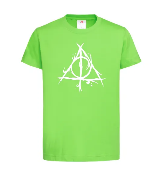 Детская футболка Deathly Hallows symbol Лаймовый фото