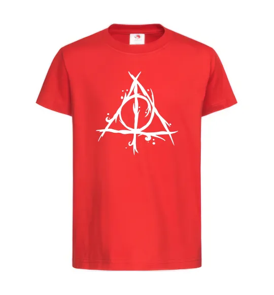 Детская футболка Deathly Hallows symbol Красный фото