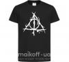 Дитяча футболка Deathly Hallows symbol Чорний фото