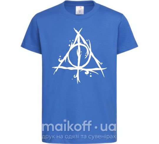 Дитяча футболка Deathly Hallows symbol Яскраво-синій фото