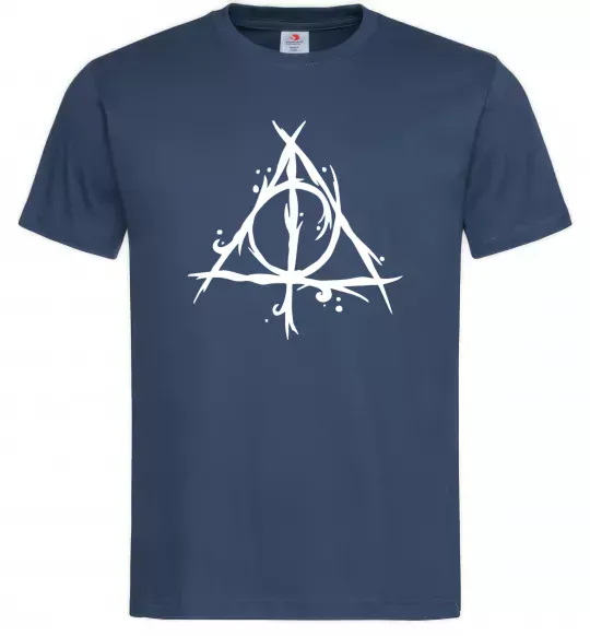 Мужская футболка Deathly Hallows symbol Темно-синий фото