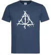Мужская футболка Deathly Hallows symbol Темно-синий фото