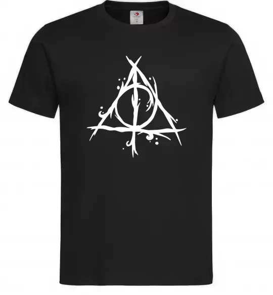 Мужская футболка Deathly Hallows symbol Черный фото