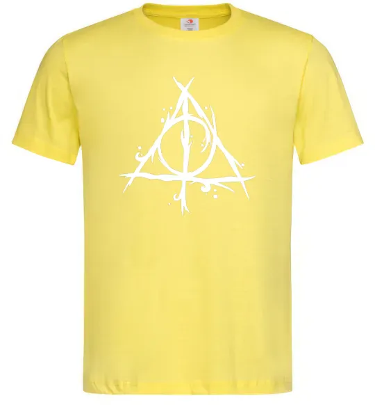 Мужская футболка Deathly Hallows symbol Лимонный фото