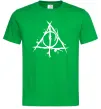 Мужская футболка Deathly Hallows symbol Зеленый фото
