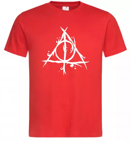 Мужская футболка Deathly Hallows symbol Красный фото