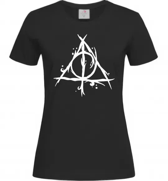 Женская футболка Deathly Hallows symbol Черный фото
