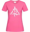 Женская футболка Deathly Hallows symbol Ярко-розовый фото
