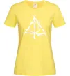 Женская футболка Deathly Hallows symbol Лимонный фото
