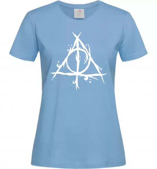 Женская футболка Deathly Hallows symbol Голубой фото