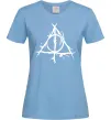 Женская футболка Deathly Hallows symbol Голубой фото