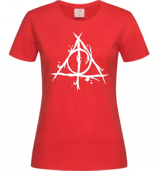 Женская футболка Deathly Hallows symbol Красный фото