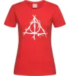 Женская футболка Deathly Hallows symbol Красный фото