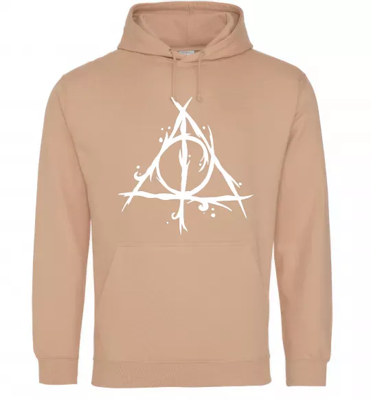 Чоловіча толстовка (худі) Deathly Hallows symbol Пісочний фото