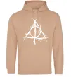 Чоловіча толстовка (худі) Deathly Hallows symbol Пісочний Чоловіча толстовка (худі) Deathly Hallows symbol Пісочний фото