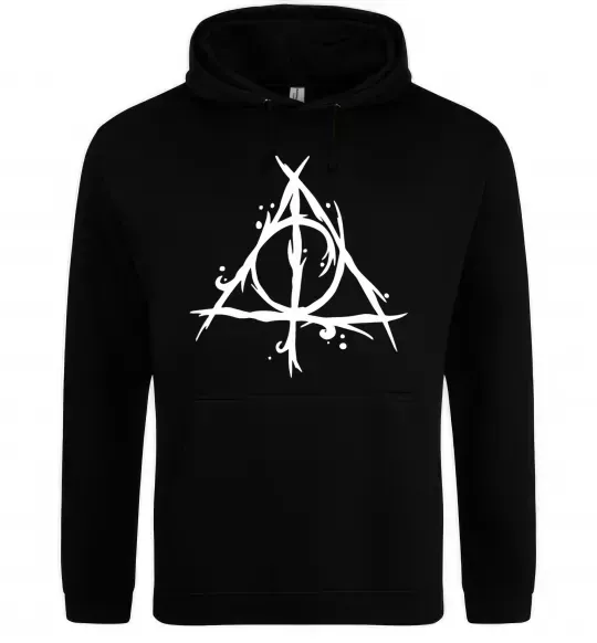 Женская толстовка (худи) Deathly Hallows symbol Черный фото