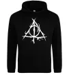 Женская толстовка (худи) Deathly Hallows symbol Черный Женская толстовка (худи) Deathly Hallows symbol Черный фото