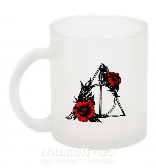 Чашка скляна Смертельні реліквії з квітами Фроузен фото